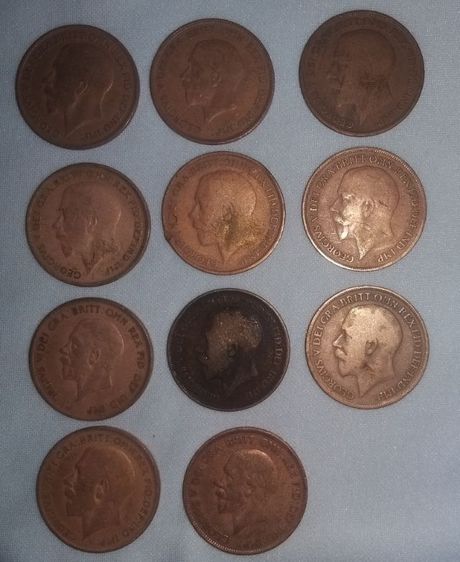 เหรียญ ธนบัตร ต่างประเทศ เหรียญ 1 เพนนี อังกฤษ พระเจ้าจอร์จ ที่ 5