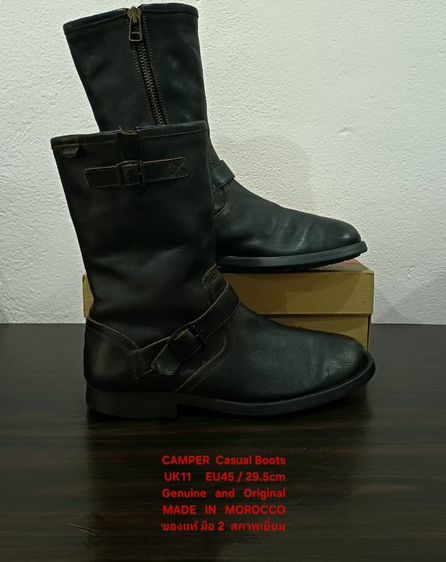 CAMPER Boots, Men's 11UK 45EU(29.5cm) Original MADE IN MOROCCO ของแท้ มือ 2 สภาพเยี่ยม, รองเท้าบู้ท CAMPER หนังแท้ พื้นเต็ม ไม่มีตำหนิใดๆ รูปที่ 13