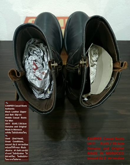 CAMPER Boots, Men's 11UK 45EU(29.5cm) Original MADE IN MOROCCO ของแท้ มือ 2 สภาพเยี่ยม, รองเท้าบู้ท CAMPER หนังแท้ พื้นเต็ม ไม่มีตำหนิใดๆ รูปที่ 12