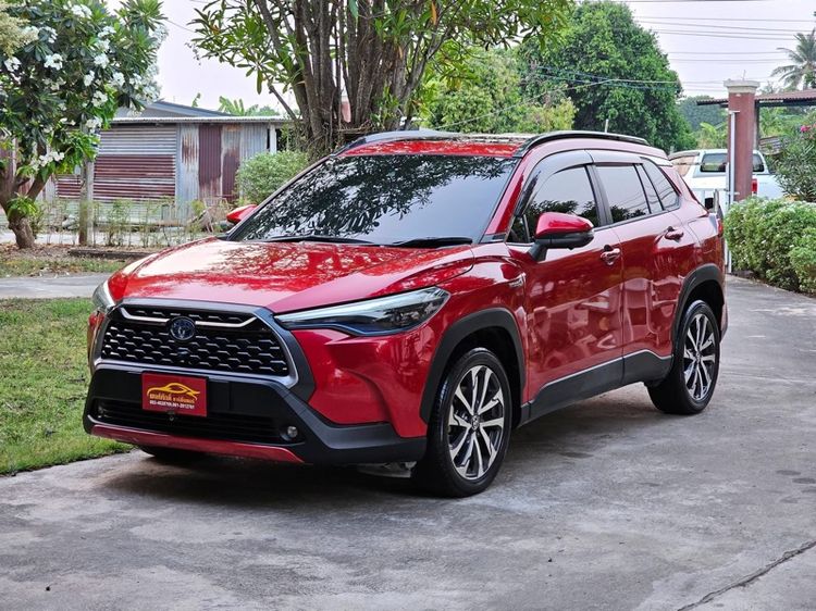 รถ Toyota Corolla Cross 1.8 Hybrid Premium Safety สี แดง