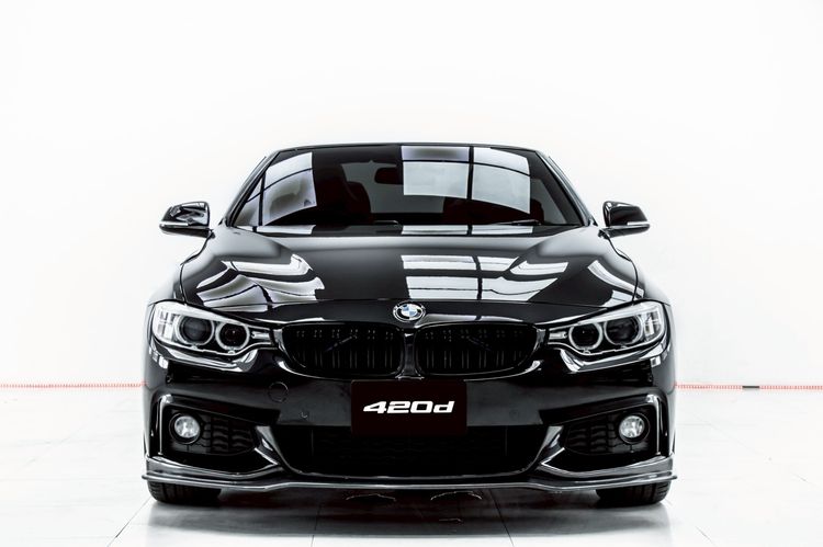 BMW Series 4 2015 420d Sedan ดีเซล ไม่ติดแก๊ส เกียร์อัตโนมัติ ดำ รูปที่ 4