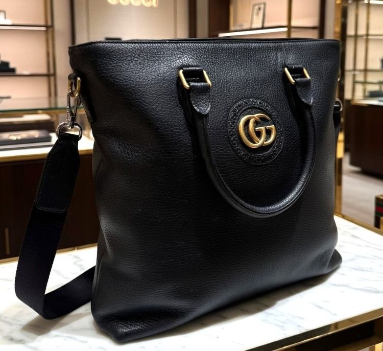 GUCCI GG Emblem Large Tote Bag  Made in Italy รูปที่ 2