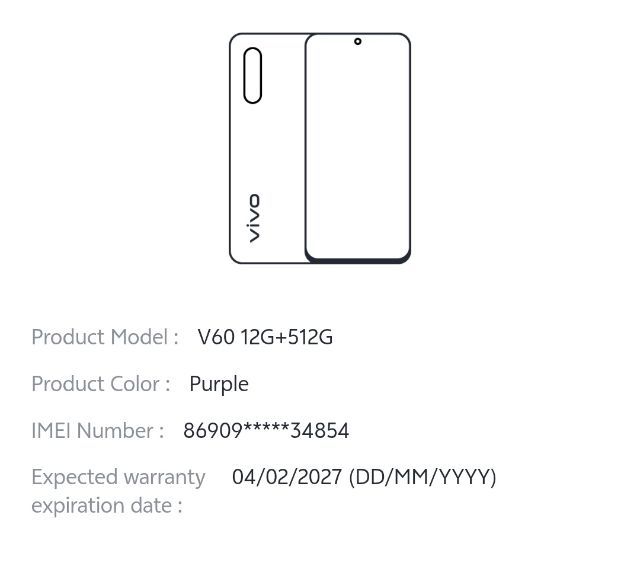 Vivo V60 5G 512GB ประกันศูนย์ 10 เดือน รูปที่ 2