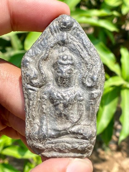 พระยอดขุนพล พิมพ์บัวชั้นเดียว เนื้อชินเงิน กรุวัดพระศรีรัตนมหาธาตุ จังหวัดลพบุรี