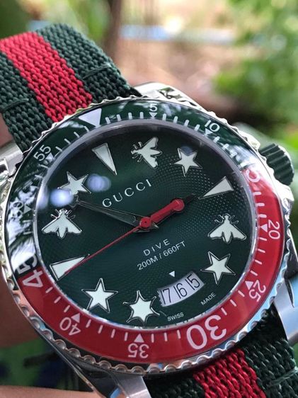 (NEW) GUUCI DIVE 136.3 Green Dial รุ่นใหม่