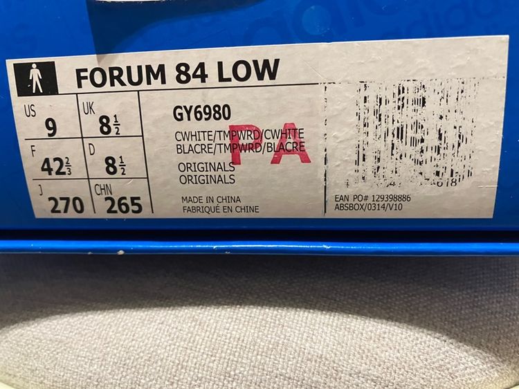 adidas FORUM 84 LOW เบอร์ 9 ของใหม่ ของแท้ รับประกัน รูปที่ 8