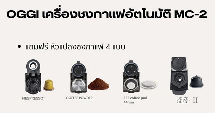 💟 เครื่องชงกาแฟ OGGI ตัวเดียว 4in1 ชงได้ทุกแบบ รูปที่ 6