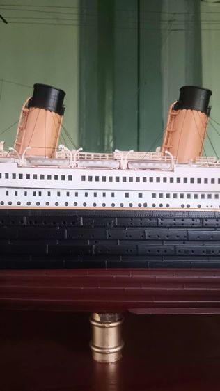  Titanic สเกลโมเดลเสมือนจริง,บนฐานไม้สักพร้อมกรอบโขว์ขนาดใหญ่ รูปที่ 12