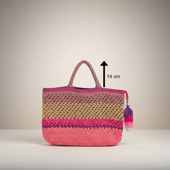 กระเป๋าถัก Handmade งานพรีเมียม เปลี่ยนสายได้ 2 สไตล์ ของใหม่มือหนึ่ง รูปที่ 5