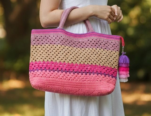 กระเป๋าถัก Handmade งานพรีเมียม เปลี่ยนสายได้ 2 สไตล์ ของใหม่มือหนึ่ง