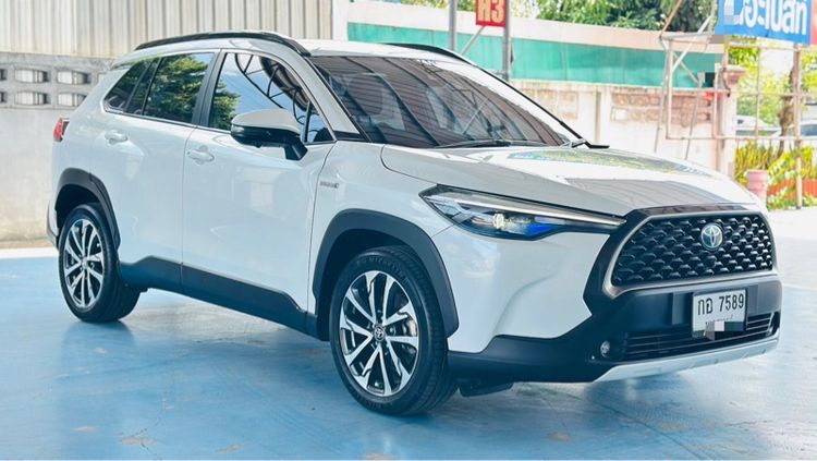 Toyota Corolla Cross 2021 1.8 Hybrid Premium Utility-car ปลั๊กอินไฮบริด (PHEV) ไม่ติดแก๊ส เกียร์อัตโนมัติ ขาว รูปที่ 2