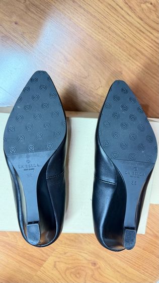 (👡สภาพเหมือนใหม่ 👢) LA BELLA รองเท้าคัชชูส้นสูง “หนังแกะ” รุ่น LB AMORE QUEEN CLASSIC WEDGE “สีดำ”  รูปที่ 7