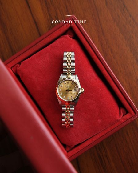 Rolex Datejust 79173 Champagne Diamond Dial Two-Tone Jubilee 26mm.  รูปที่ 4