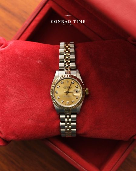 Rolex Datejust 79173 Champagne Diamond Dial Two-Tone Jubilee 26mm.  รูปที่ 8