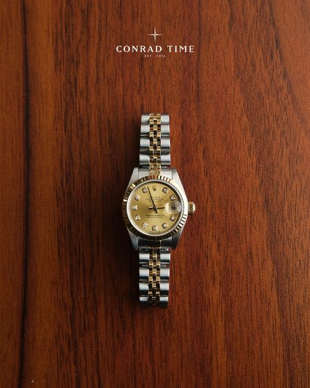 Rolex Datejust 79173 Champagne Diamond Dial Two-Tone Jubilee 26mm.  รูปที่ 3