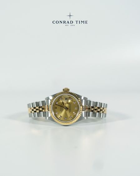 Rolex Datejust 79173 Champagne Diamond Dial Two-Tone Jubilee 26mm.  รูปที่ 11