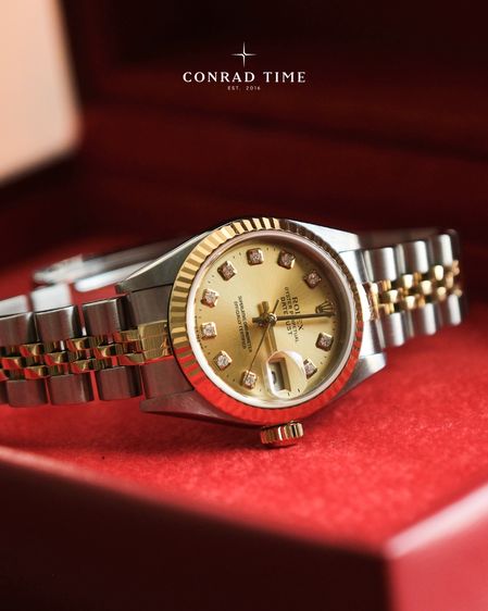 Rolex Datejust 79173 Champagne Diamond Dial Two-Tone Jubilee 26mm.  รูปที่ 7