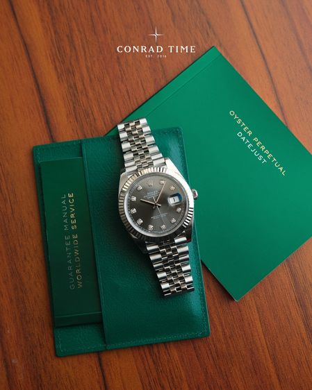 Rolex Datejust 126334 Grey Diamond Dial Jubilee 2021 41 mm. Fullset  รูปที่ 3