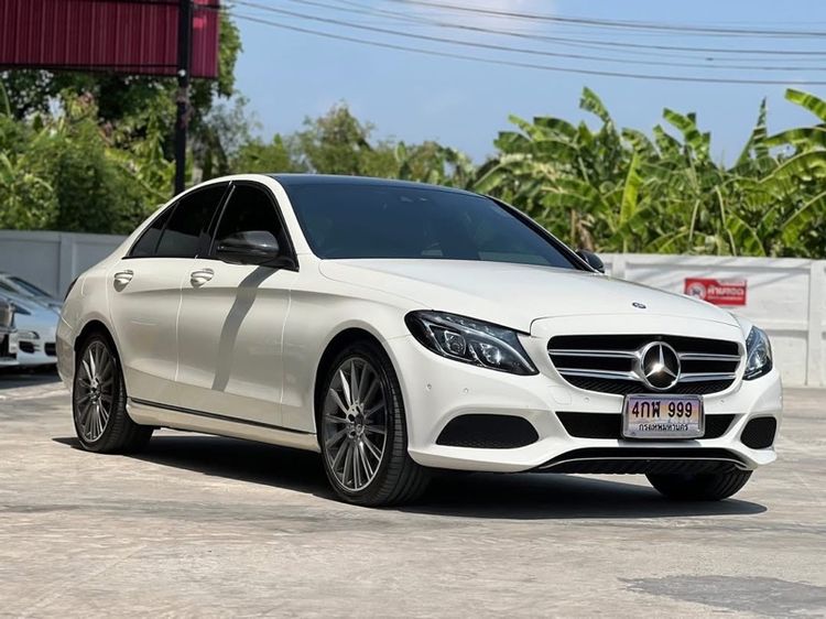 Mercedes-Benz C-Class 2016 C350 Sedan ปลั๊กอินไฮบริด (PHEV) ไม่ติดแก๊ส เกียร์อัตโนมัติ ขาว รูปที่ 3
