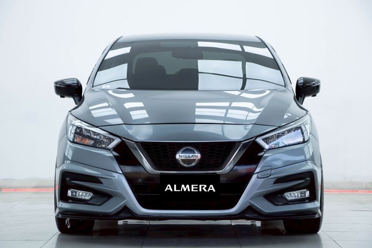 Nissan Almera 2021 1.0L Turbo VL CVT Sedan เบนซิน ไม่ติดแก๊ส เกียร์อัตโนมัติ เทา รูปที่ 4