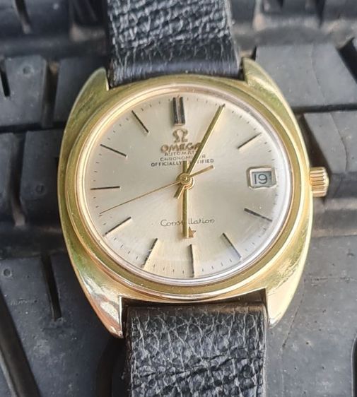 นาฬิกาวินเทจสวิส ยี่ห้อดัง Ω  OMEGA รุ่น หอดูดาว (Constellation) ทองแท้ 14K แปะทั้งเรือน (14K Gold Cap) สภาพสวยเก็บสะสม รูปที่ 8