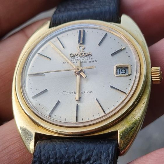 นาฬิกาวินเทจสวิส ยี่ห้อดัง Ω  OMEGA รุ่น หอดูดาว (Constellation) ทองแท้ 14K แปะทั้งเรือน (14K Gold Cap) สภาพสวยเก็บสะสม รูปที่ 7