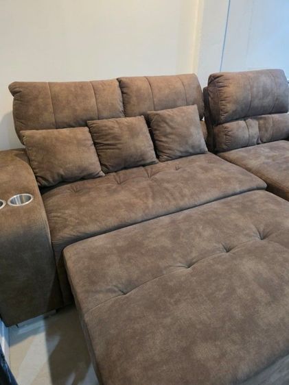 โซฟา 3ที่นั่ง ตัวL ผ้ากำมะหยี่ ใช้งานไม่ถึงปี สภาพใหม่ รูปที่ 4