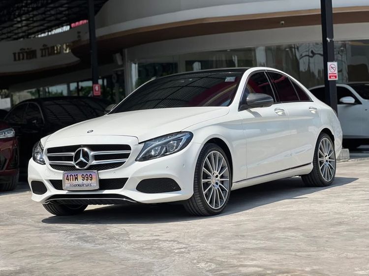 Mercedes-Benz C-Class 2016 C350 Sedan ปลั๊กอินไฮบริด (PHEV) ไม่ติดแก๊ส เกียร์อัตโนมัติ ขาว รูปที่ 3