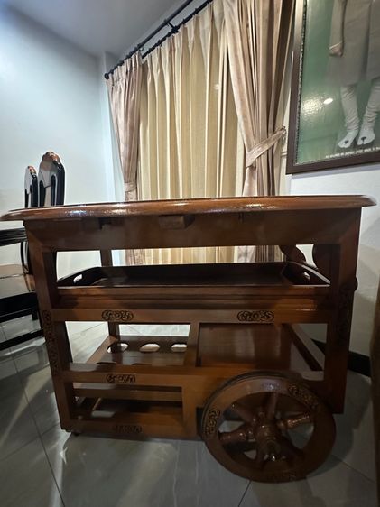 โต๊ะเลื่อนได้แกะสลักอเนกประสงค์ รูปที่ 2