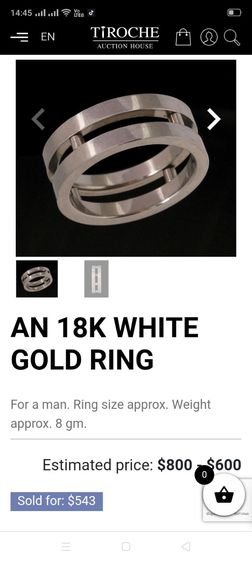 แหวนไซส์ฝรั่ง มีตอก (แหวนเบอร์ 64) รูปที่ 5