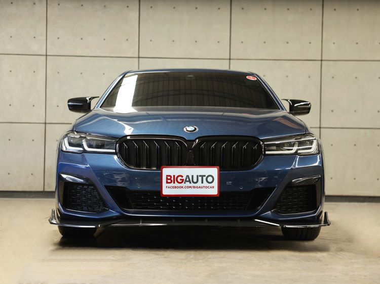 BMW Series 5 2022 520d Sedan ดีเซล ไม่ติดแก๊ส เกียร์อัตโนมัติ น้ำเงิน รูปที่ 4