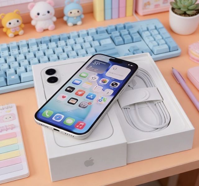 iphone 16 สีขาว 128gb มือ2มีประกันศูนย์เหลือถึง พค 69 สวยครบกล่องจ้า