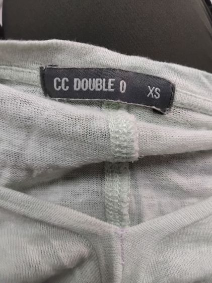 CC Double O เสื้อยืดคอวี สีเขียวพาสเทล แขนระบายสุดน่ารัก ไซส์ XS