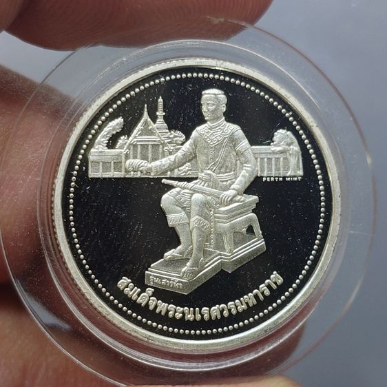 พระพุทธชินราช หลังสมเด็จพระนเรศวรมหาราช รุ่นเสาร์ ๕ "พิมพ์เล็ก เนื้อเงินขัดเงาพ่นทราย วัดพระศรีรัตนมหาธาตุฯ ปี2537 รูปที่ 4