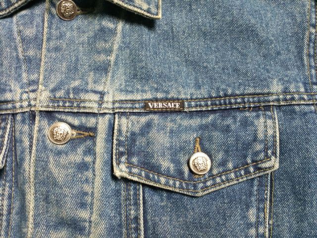 Versace signature denim jacket  รูปที่ 8
