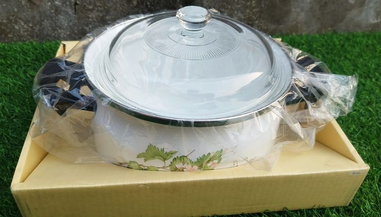 Zojirushi FAB-25A  หม้อเคลือบอีนาเมล และทัพพี มีลวดลาย  Fresh from the Fruit Garden ขนาด 20 ซม. รูปที่ 3