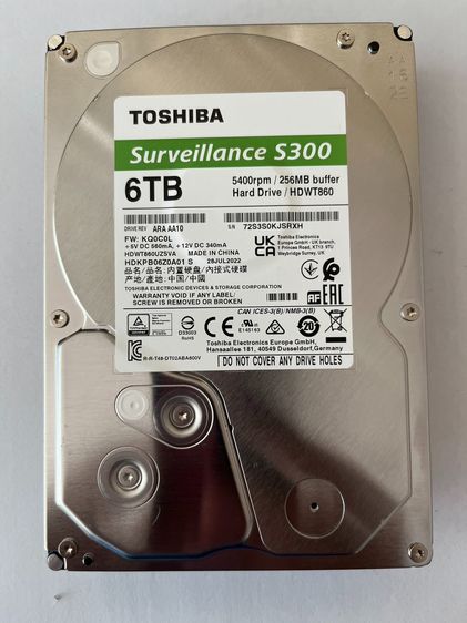 ที่เก็บข้อมูลและเมมโมรี่การ์ด HDD 6 TB.
