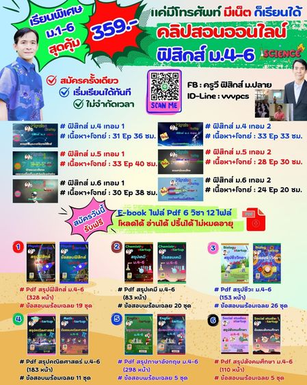 คอร์สเรียนฟิสิกส์ออนไลน์ ม.4-6 และไฟล์ pdf สรุปเนื้อหา + ข้อสอบ  ม.ต้น-ม.ปลาย  รูปที่ 2