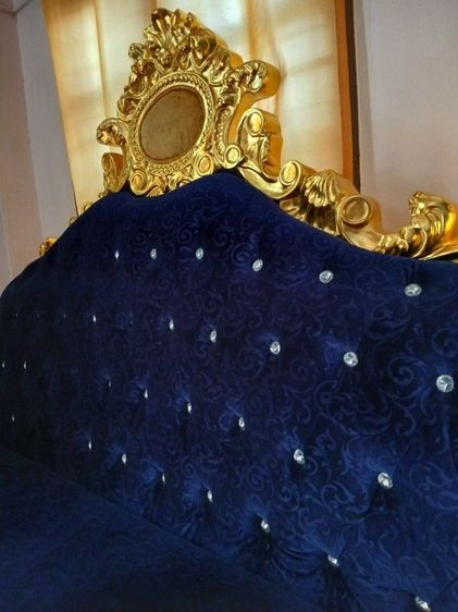 โซฟาหลุยส์สีน้ำเงินเข้ม รูปที่ 5