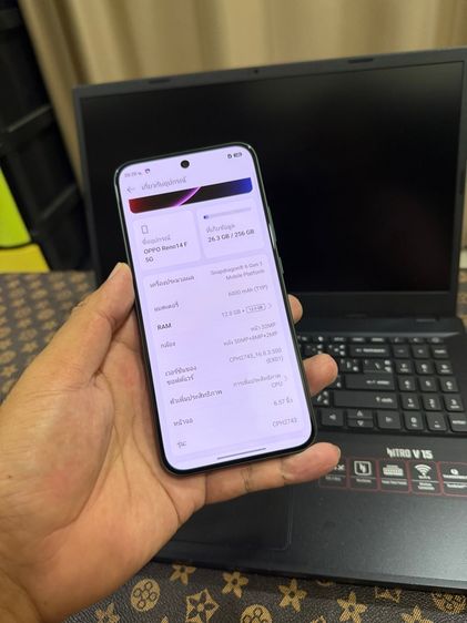 Oppo Reno 14F 5G Green 12GB Rom 256GB ดูหนังฟังเพลงโซเชียลสบายมาก กล้องสวยย ครับ รูปที่ 6