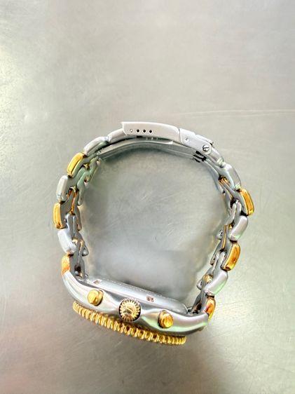 Tag Heuer ก้างปลา 2tone King Size Chronograph Digital Quartz หน้าครีม กระจกคริสตัลแซฟไฟร์ ขนาด 38mm รูปที่ 5