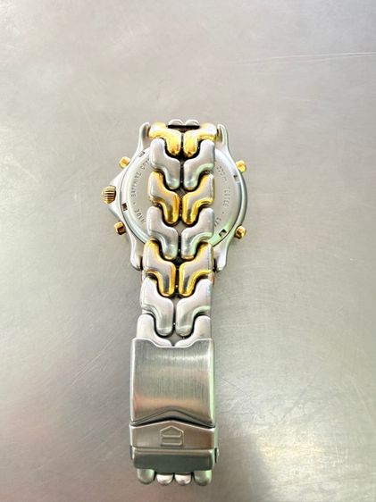 Tag Heuer ก้างปลา 2tone King Size Chronograph Digital Quartz หน้าครีม กระจกคริสตัลแซฟไฟร์ ขนาด 38mm รูปที่ 4