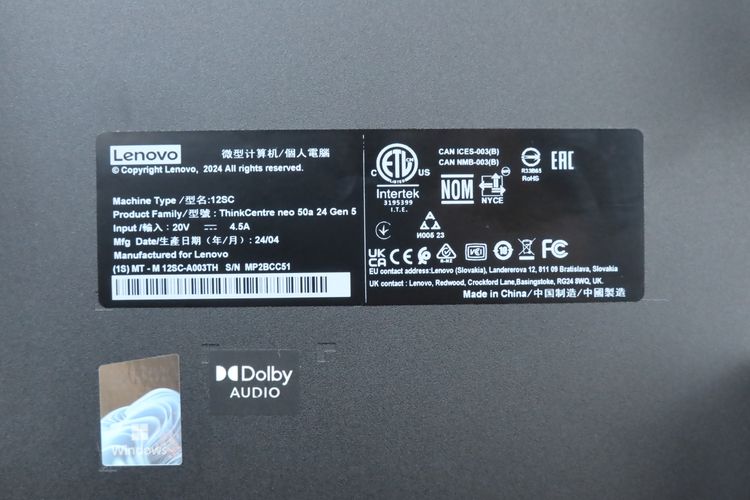 LENOVO THINKCENTRE NEO 50A 24 GEN 5  Type 12SC Core i3-1315U RAM8-256GB - ID26040075   รูปที่ 12