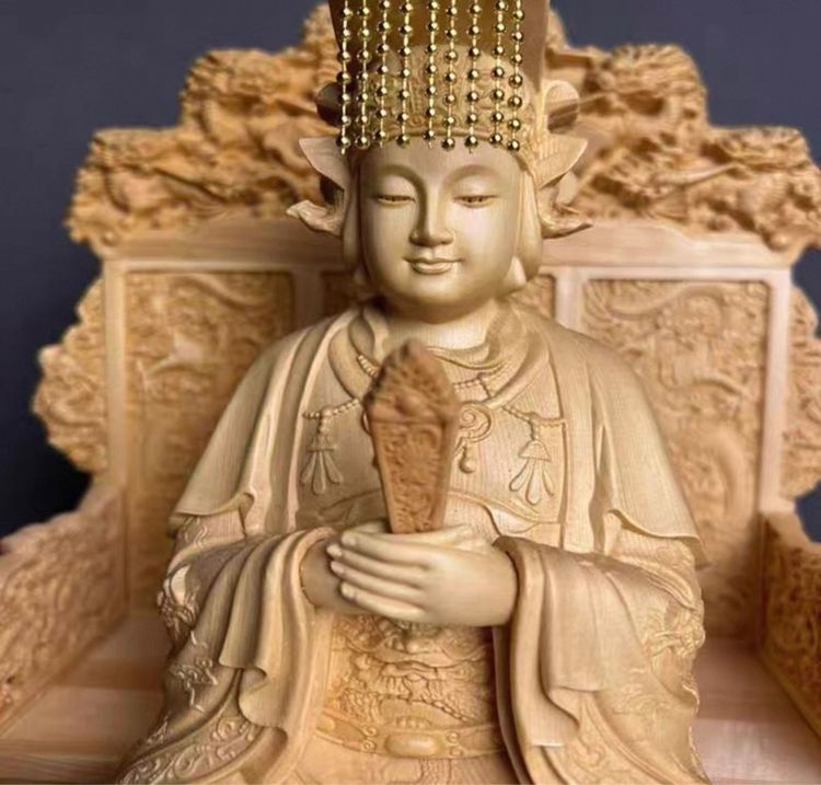 ✨แกะสลักเจ้าแม่ทับทิม (ปางเทียนโหวเซี่ยบ้อ)  รูปที่ 2