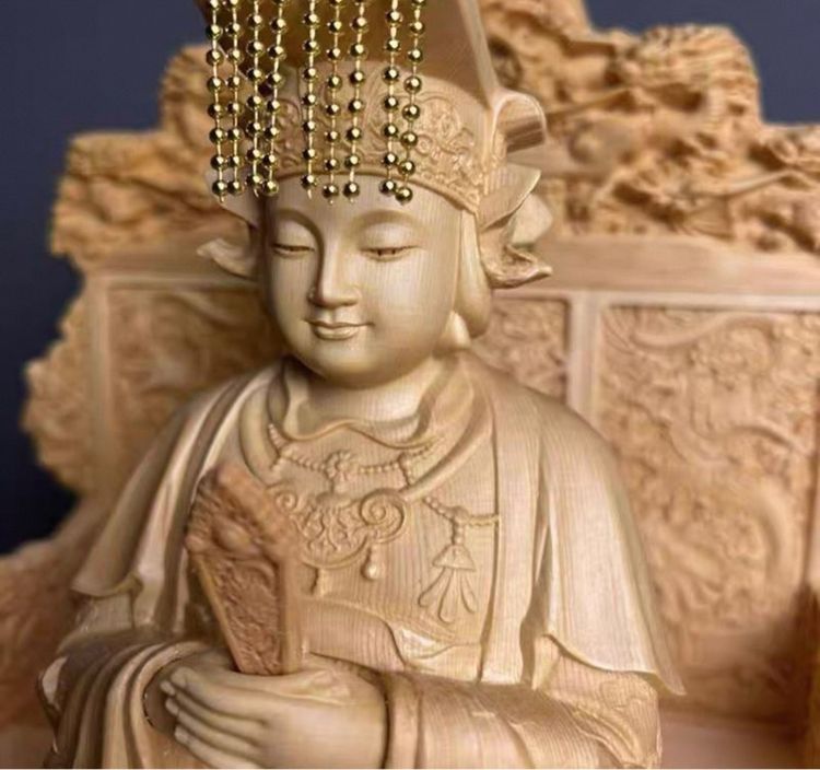 ✨แกะสลักเจ้าแม่ทับทิม (ปางเทียนโหวเซี่ยบ้อ)  รูปที่ 3
