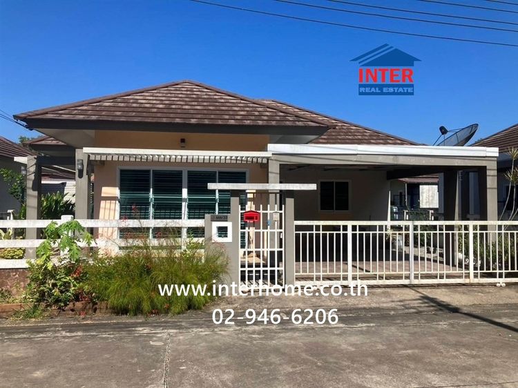 บ้านเดี่ยว 1 ชั้น 60 ตร.ว. หมู่บ้านก้องธารา ระยอง ซอยสามแยกประแสร์ ถนนสุขุมวิท ถนนเทศบาลทุ่งควายกิน27 แกลง ระยอง