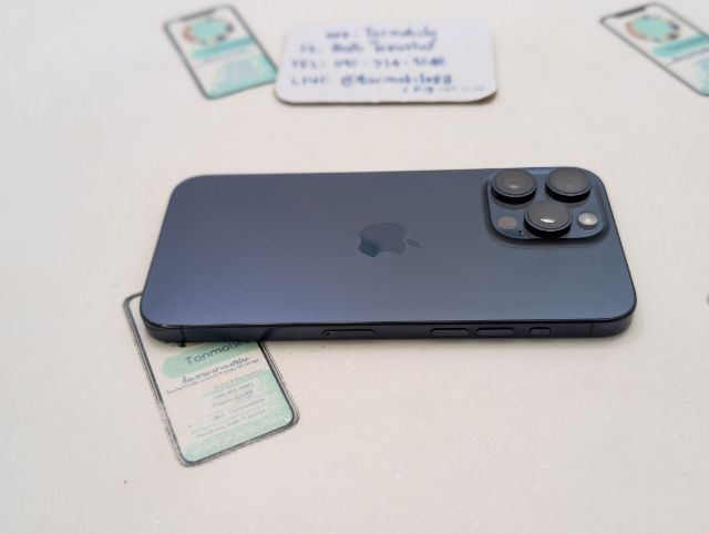 ขาย เทิร์น iPhone 15 Pro Max 256 Blue ศูนย์ไทย มีตัวเครื่องอย่างเดียว ไม่มีอุปกรณ์อื่น ประกันเหลือ สุขภาพแบต 89 เพียง 22,990 บาท ครับ  รูปที่ 4