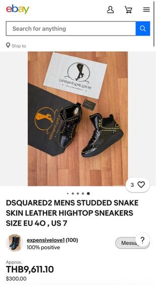 Dsquared2 High Top Black Gold เบอร์40 รูปที่ 11