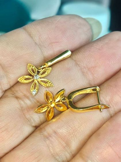 ต่างหูเพชรแท้ทอง 10k รูปที่ 2