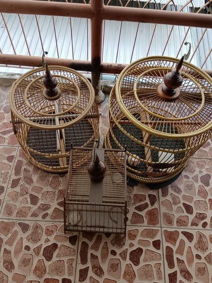 กรงนก 3 กรง มีที่ห้อยกรงสำเร็จรูป รูปที่ 2